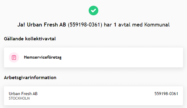 Företag med kollektivavtal